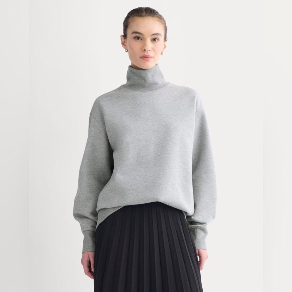Everlane Light Gray Turtleneck Sweater